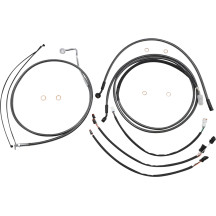 KARBONFIBR Designer Handlebar Installation Kit — Ape hanger fit, 15"–17" (38–43 cm), Carbon Fiber/Silver