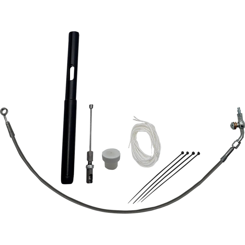 Control Installation Kit — Fits 14" Ape Hanger, Polished silver