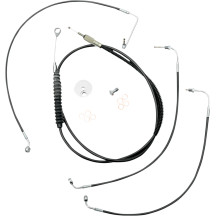 Kit estándar de cables/tubos de freno de vinilo negro para manillar — 30.5 cm–35.5 cm (12"–14"), Ape Hanger