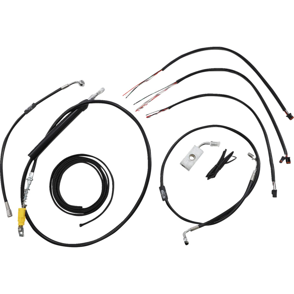 Complete Black Vinyl Braided Handlebar Cable/Brake Line Kit Complete Black Vinyl Braided Handlebar Cable/Brake Line Kit