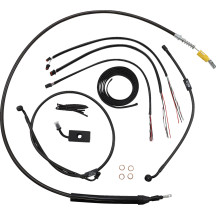 Kit completo de cable/freno de manillar trenzado Midnight — Estándar