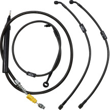 Standard Midnight Braided Handlebar Cable/Brake Line Kit — Ape Hanger