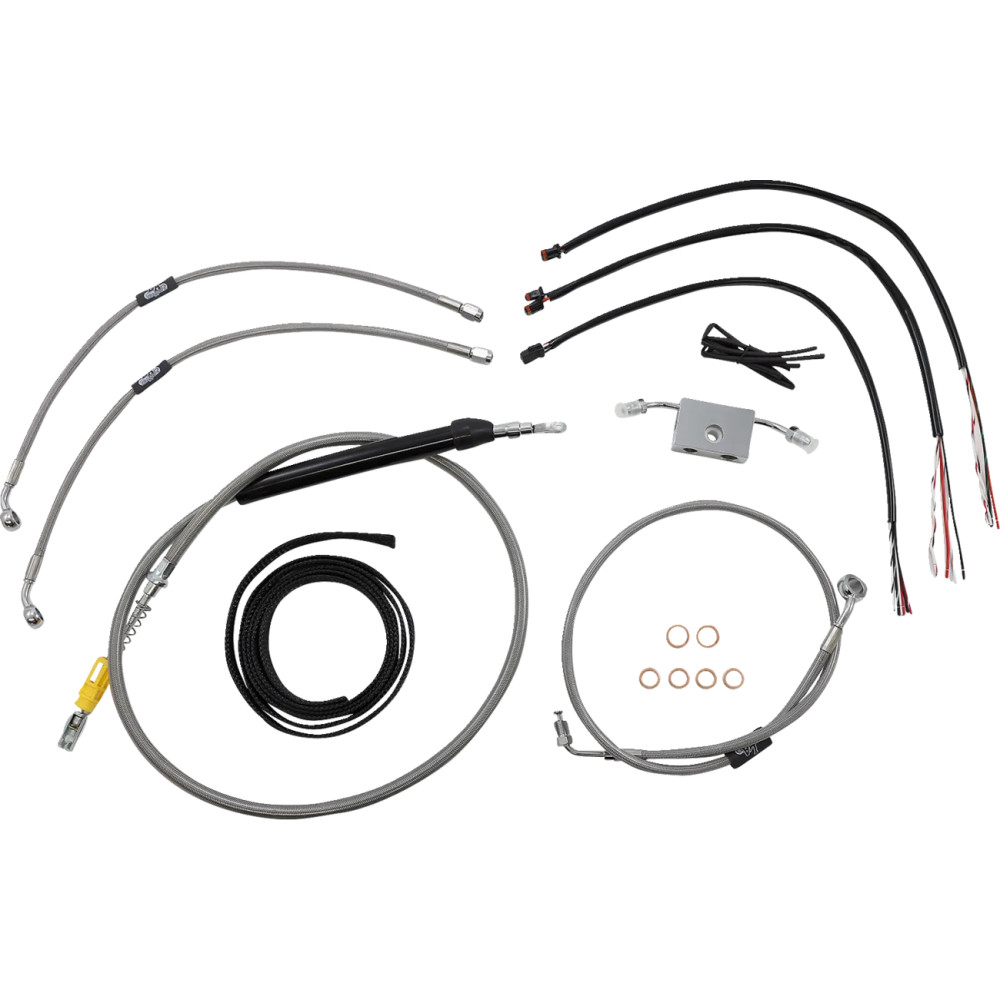 Complete Stainless Braided Handlebar Cable/Brake Line Kit Complete Stainless Braided Handlebar Cable/Brake Line Kit
