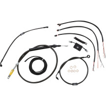 Complete Midnight Braided Handlebar Cable/Brake Line Kit — Standard