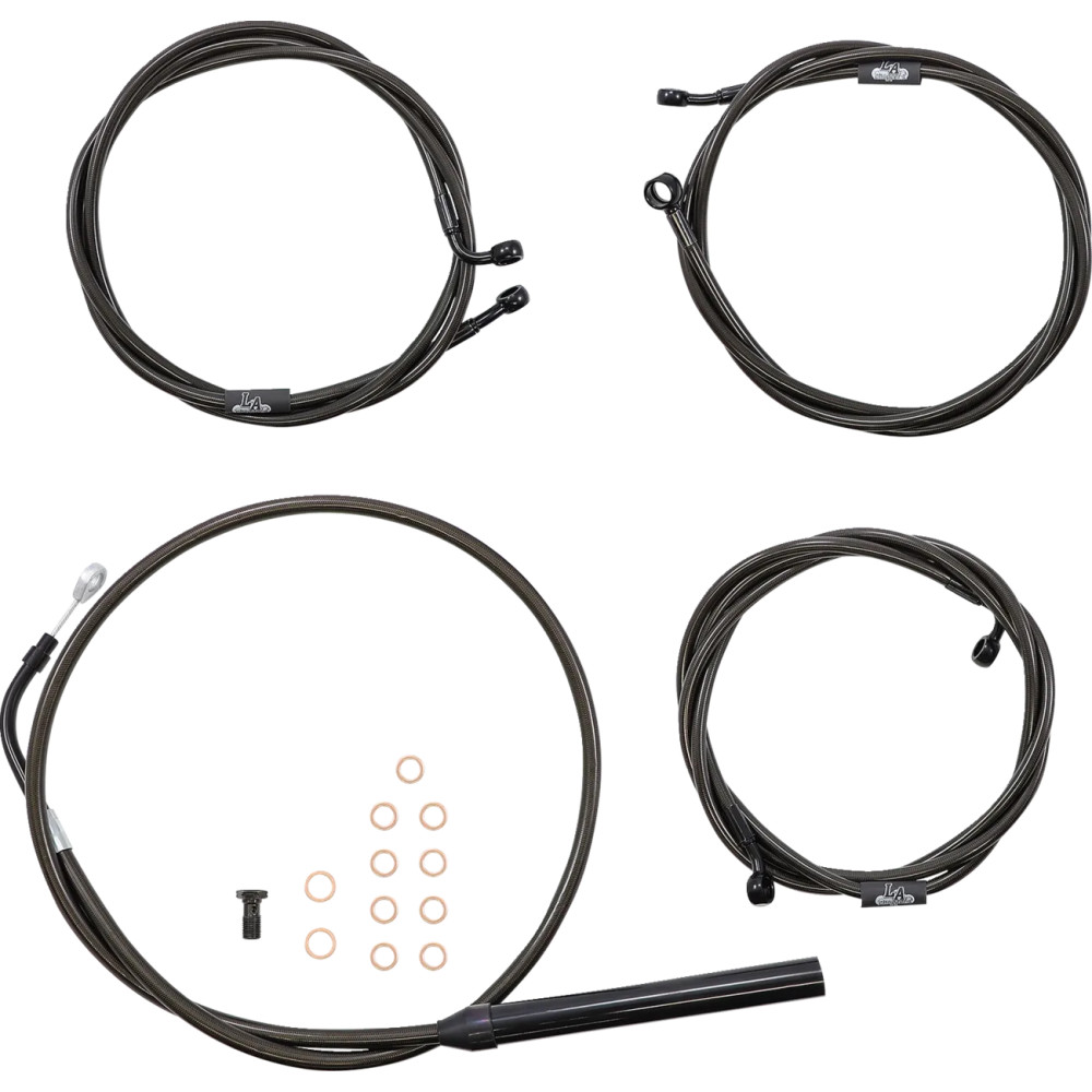 Standard Midnight Braided Handlebar Cable/Brake Line Kit — Ape Hanger