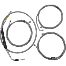 Standard Stainless Braided Handlebar Cable/Brake Line Kit