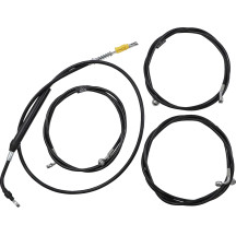 Standard Black Vinyl Braided Handlebar Cable/Brake Line Kit — Ape Hanger