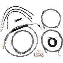Kit de Cables de Manillar de Acero Inoxidable Trenzado Completo