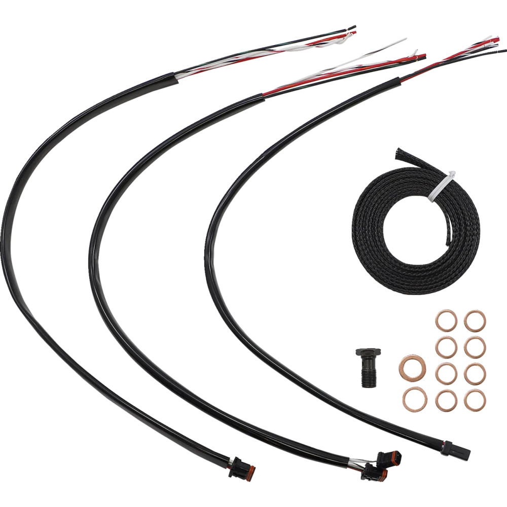 Kit completo de cable/freno de manillar trenzado Midnight — Estándar