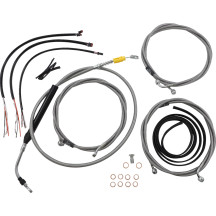 Complete Stainless Braided Handlebar Cable/Brake Line Kit
