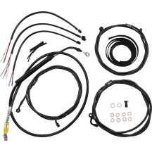 Complete Midnight Braided Handlebar Cable/Brake Line Kit — Standard
