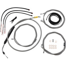 Complete Stainless Braided Handlebar Cable/Brake Line Kit