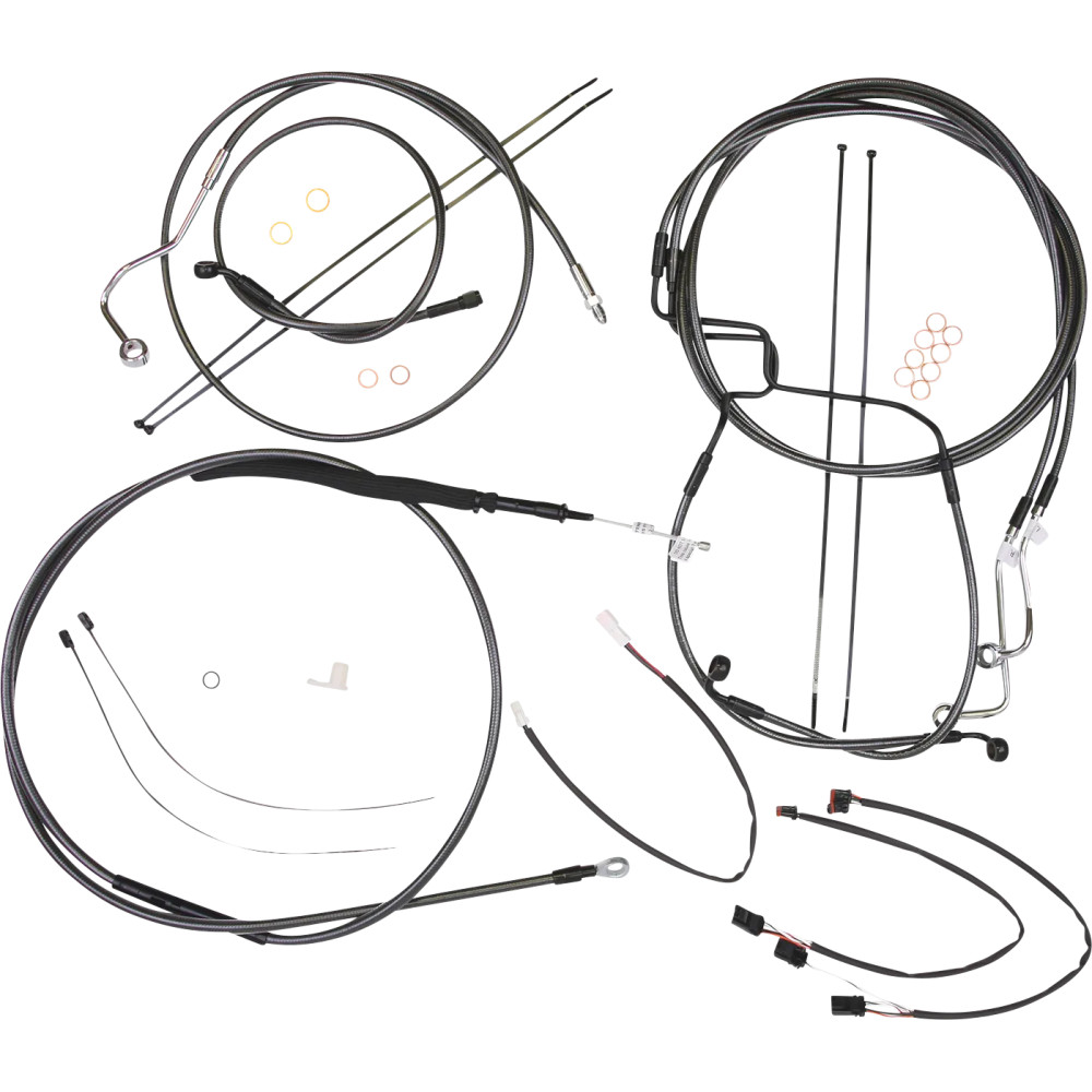 Black Pearl™ Designer Handlebar Installation Kit — 18"–20" handlebar height, ape hanger, black