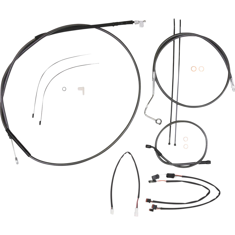 Black Pearl™ Designer Handlebar Installation Kit — Ape hanger, fits 38 cm–43 cm (15"–17"), Black