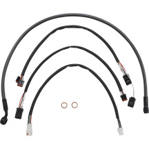 Black Pearl™ Designer Handlebar Installation Kit — 38–43 cm (15"–17"), Ape Hanger, Black