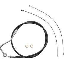 Black Pearl™ Designer Handlebar Installation Kit — 18–20 in risers, Ape hanger, Black