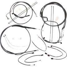 Black Pearl™ Designer Handlebar Installation Kit — Ape Hanger, fits 15–17" handlebar height, Black