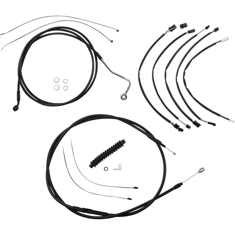 XR Handlebar Installation Kit — Ape hanger, 15"-17", Black