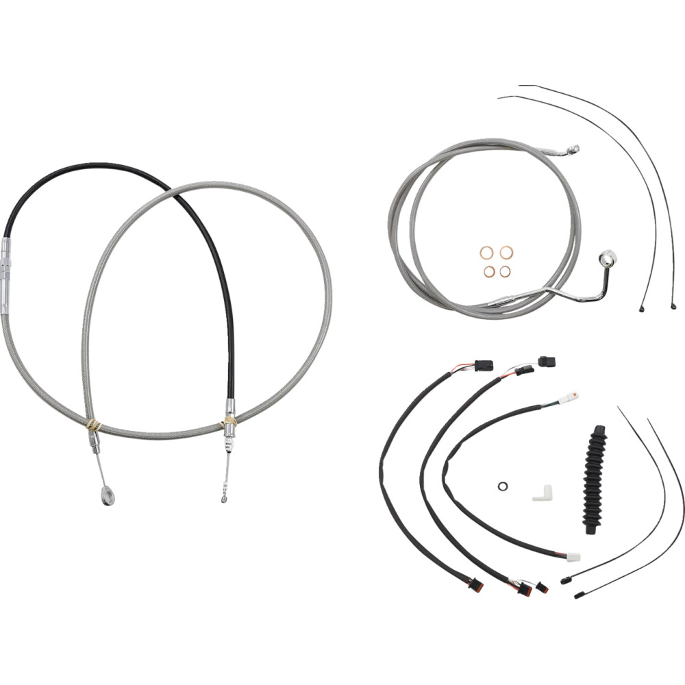 XR Handlebar Installation Kit — 38–43 cm (15"–17"), Ape hanger, Chrome