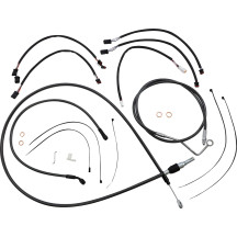Black Pearl™ Designer Handlebar Installation Kit — Ape hanger, fits 30.5–35.5 cm (12"–14") risers, black