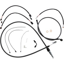 Black Pearl™ Designer Handlebar Installation Kit — Ape hanger, 38–43 cm (15–17"), ABS, Black