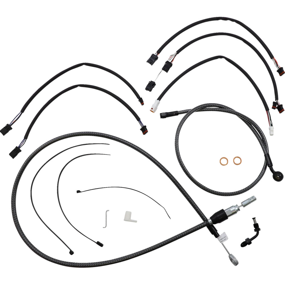 KARBONFIBR Designer Handlebar Installation Kit — Ape hanger, 30.5 cm (12\"-14\"), Carbon Fiber