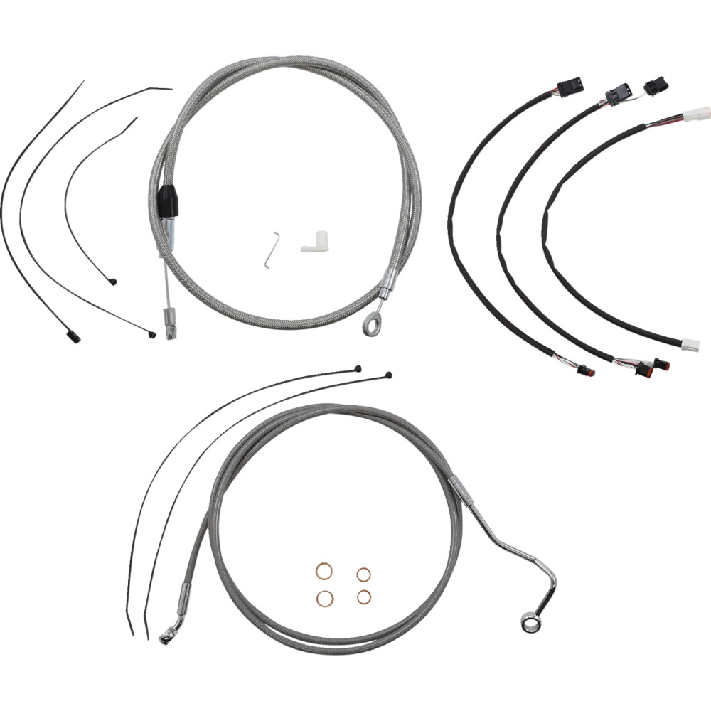 XR Handlebar Installation Kit — 38–43 cm (15"–17") ape hanger fit, chrome