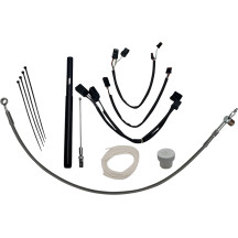 Control Installation Kit — Fits 16" handlebar, Ape Hanger, Silver polished