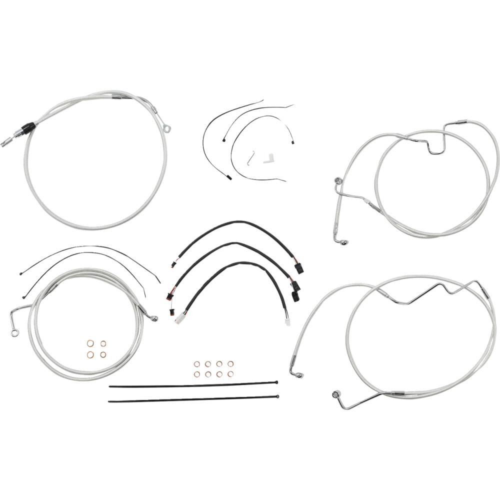 Kit de instalación para manillar Sterling Chromite II® Designer — Ajuste 15"–17" (38–43 cm), Ape Hanger, Cromo