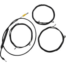 Standard Black Vinyl Braided Handlebar Cable/Brake Line Kit — Ape Hanger