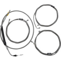 Standard Stainless Braided Handlebar Cable/Brake Line Kit