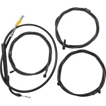 Complete Midnight Braided Handlebar Cable/Brake Line Kit — Standard
