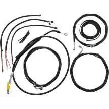 Kit de línea de freno/manija de vinilo trenzado negro completo