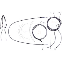 KARBONFIBR Kit de instalación para manillar de diseño — 45,5–51 cm (18–20 in), Ape Hanger, fibra de carbono, plateado