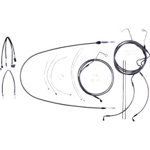 Kit de instalación de manillar KARBONFIBR Designer — Ape hanger, 38–43 cm (15–17 in), fibra de carbono, plata
