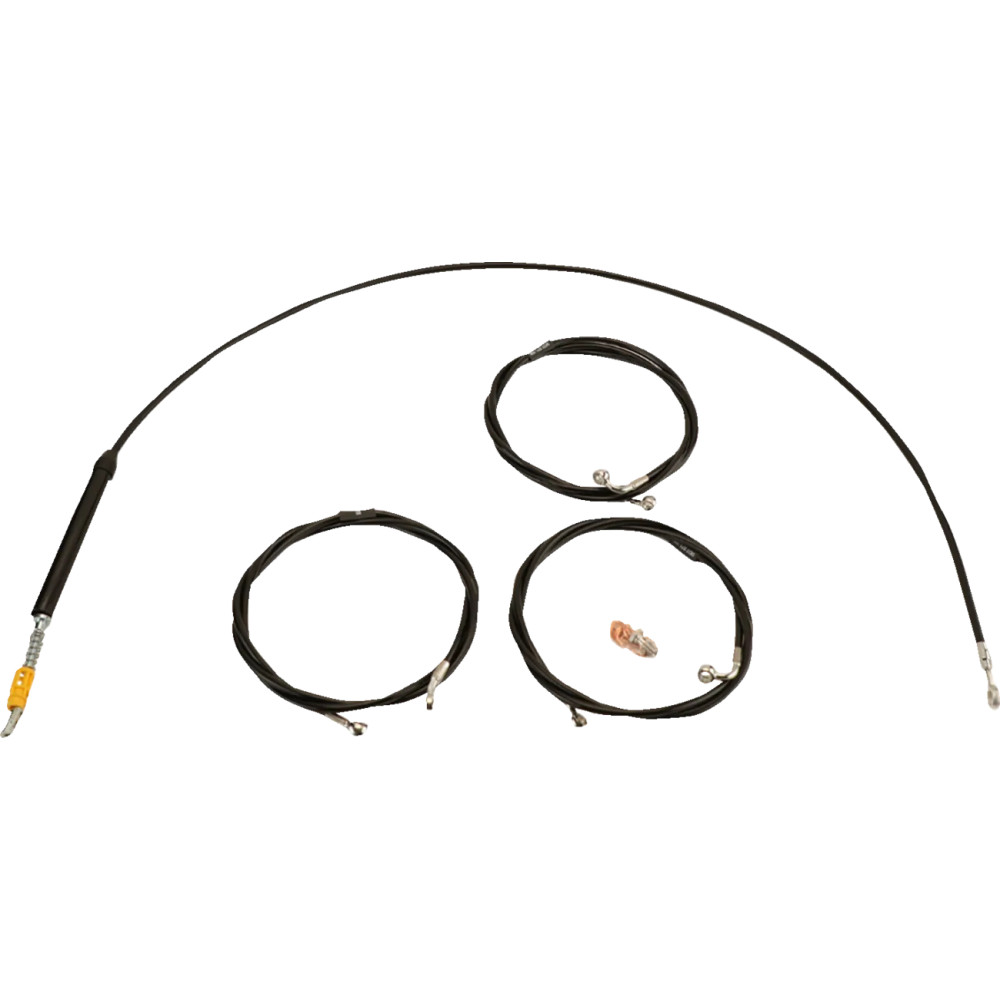 Kit de Cable/ Línea de Freno trenzado negro estándar para manillar — Ape Hanger