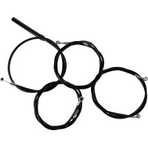 Kit de línea de freno/manija de vinilo trenzado negro completo