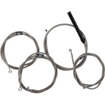 Complete Stainless Braided Handlebar Cable/Brake Line Kit