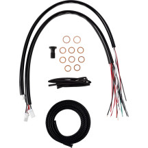 Complete Midnight Braided Handlebar Cable/Brake Line Kit — Standard