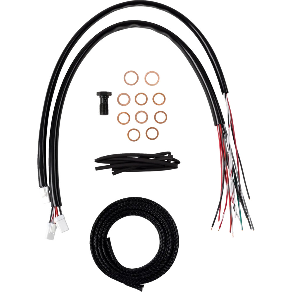 Complete Midnight Braided Handlebar Cable/Brake Line Kit — Standard