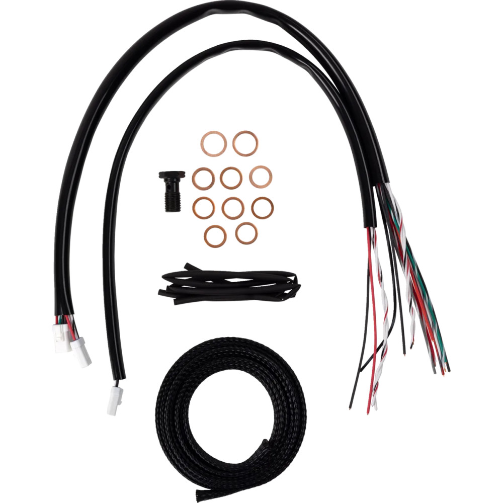 Complete Midnight Braided Handlebar Cable/Brake Line Kit — Standard