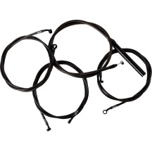 Complete Midnight Braided Handlebar Cable/Brake Line Kit — Standard