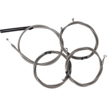 Complete Stainless Braided Handlebar Cable/Brake Line Kit