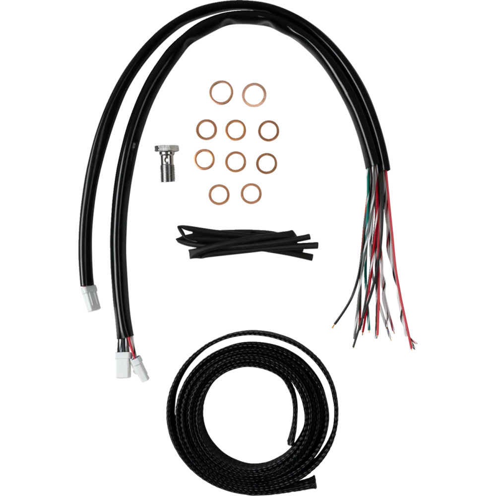 Complete Black Vinyl Braided Handlebar Cable/Brake Line Kit Complete Black Vinyl Braided Handlebar Cable/Brake Line Kit