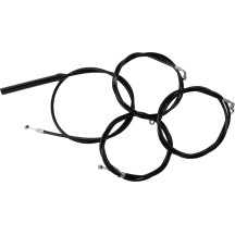Kit de línea de freno/manija de vinilo trenzado negro completo