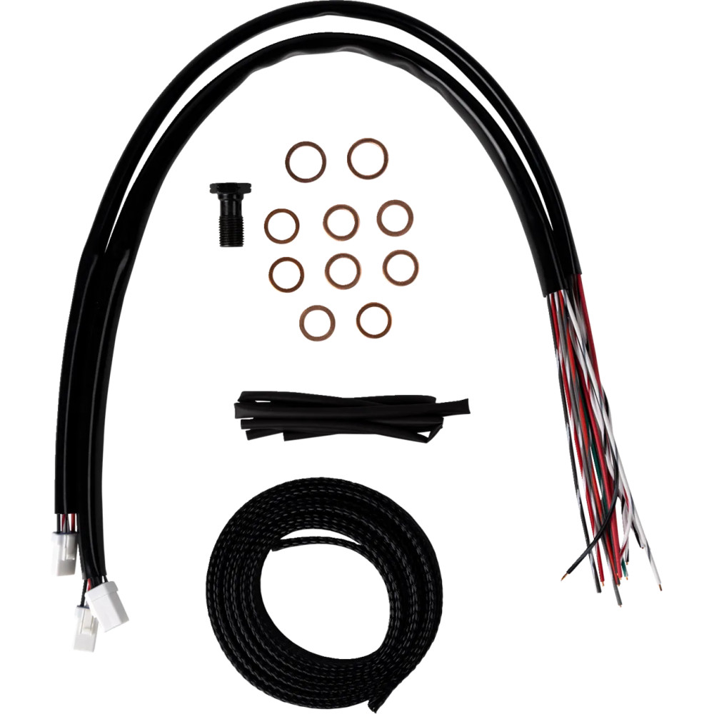 Complete Midnight Braided Handlebar Cable/Brake Line Kit — Standard