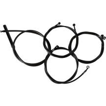 Complete Midnight Braided Handlebar Cable/Brake Line Kit — Standard