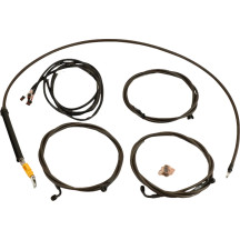 Kit completo de cables Plug-and-Play — Negro, compatible con manillares estándar, ABS