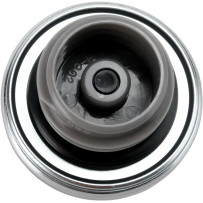 Stock-Style Vented Gas Cap — Chrome, Right-hand thread