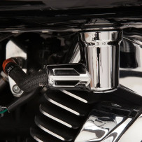 Fuel Line Fitting Cover — Chrome